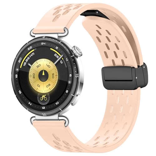 [SumNeol] �o���h Huawei Watch GT6 41mm/GT5 Pro 42mm/GT5 41mm/GT4 41 mm/Huawei Watch 5 42mm �Ή� �����o���h �V���R���f�� ���C�o�b�N�� �}�O�l�b�g���o�b�N�� �ւ��x���g 