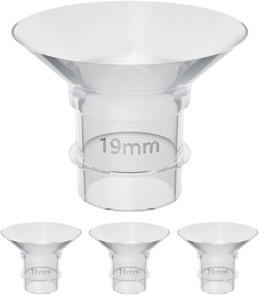 4個入りシリコン製フランジインサート19mm 搾乳器およびウェアラブル搾乳器対応 バリなしの交換用アクセサリー