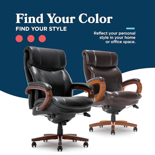 La-Z-Boy 45782A Trafford Big/Tall Air Technology Executive Chair, Black