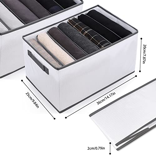 sprecenk Wardrobe Clothes Storage Organiser, Large 7 Grids Closet Drawer Organisers Dividers - Image 3
