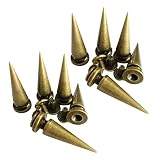 SERUCARY 10pcs Remaches de Puntas de Clavos de Cuero de Espárrago de Cono de Cobre, Bronce, tal como se describe
