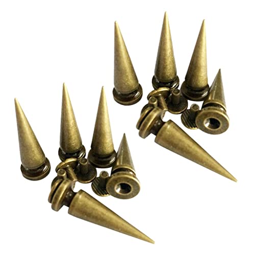 Gxdqxxd 10 Piezas Remache Remache Remache Tornillo Decorativo Fabricado en Cobre Adecuado para Manualidades en Cuero Personalización de Bolsa, Bronce, tal como se describe