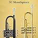 ROWELL Trumpet Mouthpiece 7C Trumpet Mouthpiece Bass Trumpet Mouthpieces Silver Plated Trumpet Mouthpiece for Beginners and Professional Players Band Jazz Mouthpiece Trumpet Accessories