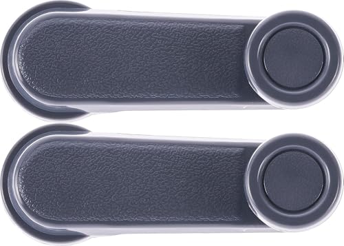 Image of Window Crank Handle, Left and Right, Front or Rear, Textured Gray, Pack of 2 for 1985-2004 Nissan Frontier Xterra Pickup Pathfinder D21 Sentra 240sx 720 8076001G21, 807600M000, 8076051S00