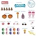 Kidzlane 34 Piece Ice Cream Play Set - Color Changing Scoops and Toppings - Fun Toddler Pretend Play Toy for Kids - Includes Cones, Cups, and Accessories for Ages 3 and Up