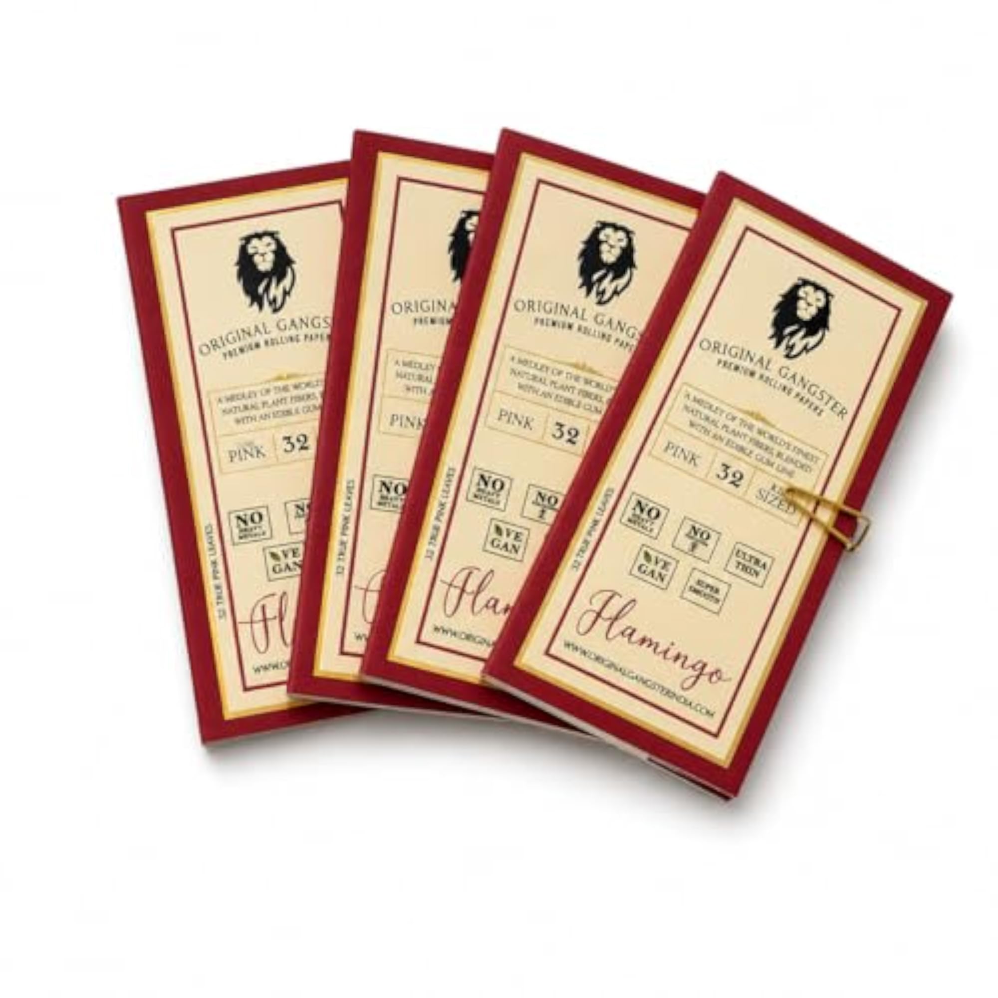 Pink Rolling Papers Booklet King Size, Ultra Thin