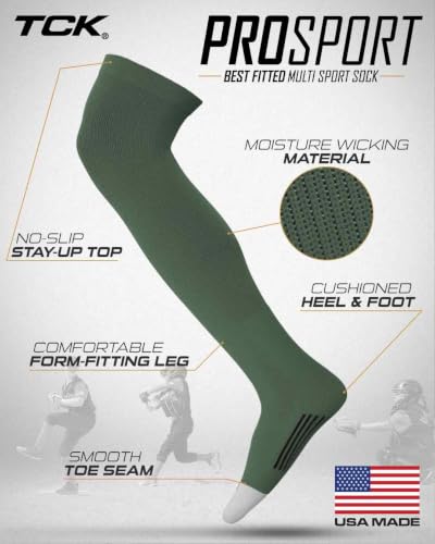 Image of Baseball Softball Over the Knee Socks Prosport | Durable Performance | Double Welt Top | Smooth Toe | Moisture Wicking