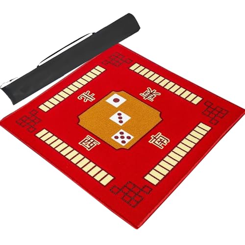 Tapete antideslizante para mesa de juego, rojo 83x83 cm
