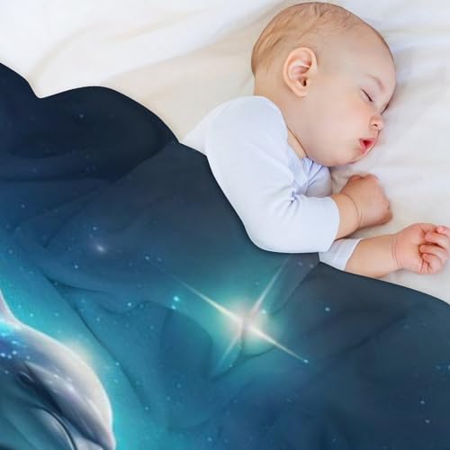 Manta de delfín de franela polar para sofá y cama con medidas de 130 x 150 cm 4