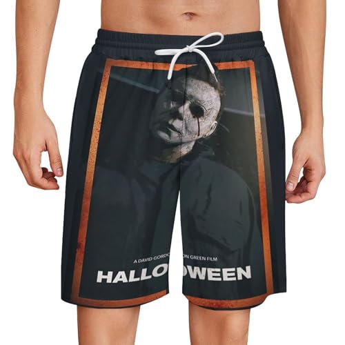 Short Sweatpants Halloween Michael Myers Bathing Suit Swimming Trunks for Men Summer Beach Shorts Swim Shorts