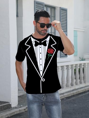 Unisex 3D Print Round Neck Short Sleeved Fashion Summer T-Shirt3