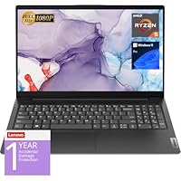 Lenovo V15 Laptop, 15.6" FHD Display, AMD Ryzen 5 5500U Hexa-core Processor (Beat i7-1065G7), 16GB RAM, 2TB SSD, RJ-45, Numeric Keypad, Wi-Fi, Windows 11 Pro, Black, Additional 1 Yr ADP