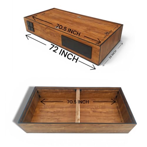 Image of Single Bed Diwan with Storage, Engineered Wood Setti Palang for Home, Hostel & PG | Pre-Assembled Ready to Use | Fits Mattress 70.5x33.5 Inch - Brown