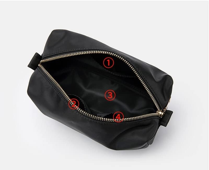 Black Cosmetic Bag Beautician Waterproof Oxford Nylon Cloth Women's Large Capacity Portable Travel Toiletry Makeup image 5