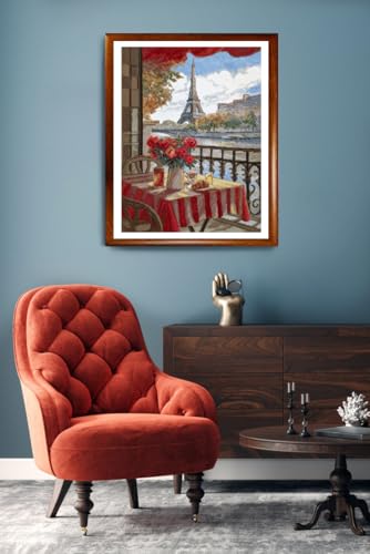 Image of Aine A1013 Sunny Paris Counted Cross Stitch Kit 15.75 x 15.75 in