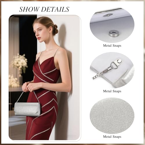 Image of UBAYMAX Clutch Purses for Women Formal Dressy Evening Handbags for Wedding Party Cocktail Prom Engagement, Sparkly Fancy Bag