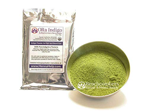 ORA Indigo Powder: Natural Indigo Hair Dye 100 grams 100% Pure Certified Organic ORA Indigo Powder: Natural Indigo Hair Dye 100 grams 100% Pure Certified Organic