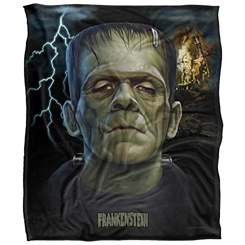 Logovision Universal Monsters Blanket, 50 Inchx60 Inch Frankenstein Head Silky Touch Super Soft Throw Blanket thumb #1