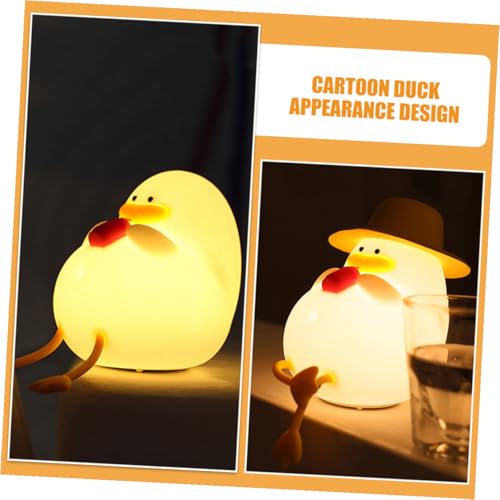 Lámpara de mesa nocturna de silicona con luz LED de pato miniatura 6