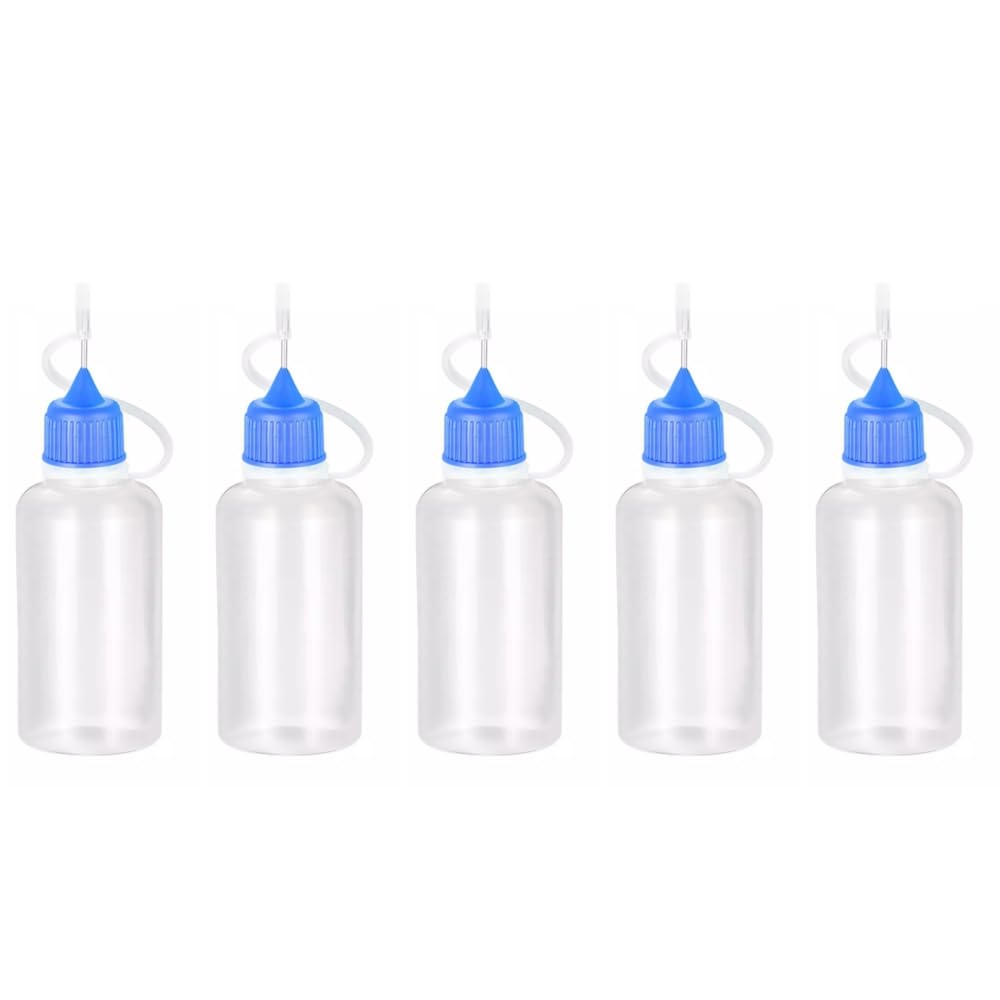 Wizard Vapes Blue 5 X Empty Plastic Squeezable Liquid Dropper Filling Bottles E-Juice Quiling Oil Needle Tip Ldpe (, 30Ml)