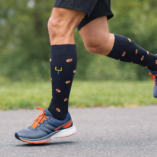 Image of Dr. Motion Men's Knee High Compression Socks 8-15 mmHg ( 6 Pairs Pack )