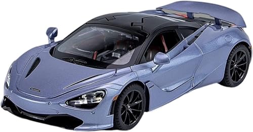 Image of WORSHIPER 1:32 Scale McLaren 720S Die-Cast Model Car � Alloy Metal Pullback Toy Car with Openable Butterfly Doors, Lights & Sound � Kids & Adults (1:32 McLaren 720s Purple Color)
