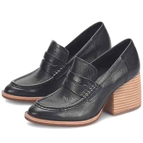 Image of MOOMMO Women Chunky Platform Loafers Pumps Round Closed Toe Slip On Penny Loafers Suede Block High Heels Oxford Shoes Formal Classic Thick Heel Dress Loafer Office Ladies Vintage Comfort 4-11 M US