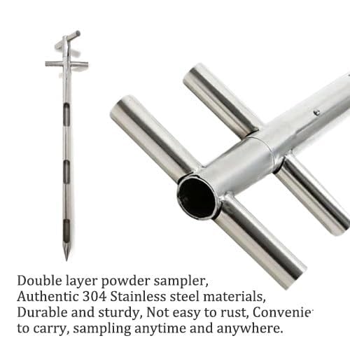 Sonda de grano de acero inoxidable 304 extractor de muestras de fertilizantes de 38mm 3