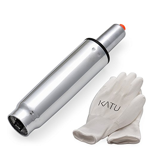 Katu Office Chair Gas Lift Cylinder Replacement - Hydraulic Pneumatic Shock Replacement Universal Size Heavy Duty, 5 Years Warranty, 12 Inch. Color Chrome