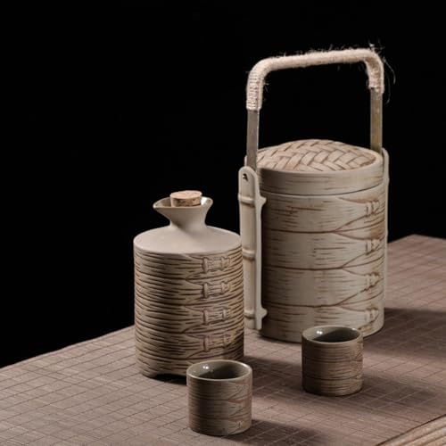 陶器 徳利 おちょこ ぐい呑み 酒器セット 伝統的な酒器セット 熱燗セット 酒燗冷酒器 燗瓶 燗器 和酒徳利セット 酒器揃 お酒入れ 猪口 日式 和風 シンプル 温酒用 日本酒 宴会 晩酌 和食器 家庭用