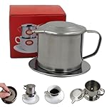 Coffee Dripper 50ml Stainless Steel Drip Coffee Filter with Lid and Handle Travel Press Single Serving Cup Reusable Maker for Office Home House Travel - Image 6