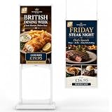 MWE 43 Inch Indoor Digital Signage Display, 1000 Nits Window Advertising Display Kiosk, Free Custom Logo Nameplate, Support Floor Standing or Ceiling Mounted, for Retail Store Window Promotion