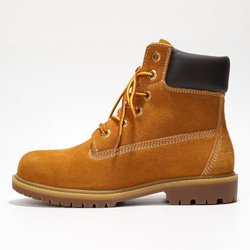 Cape Robbin Cow Suede Leather Slip-Resistant Ankle Boots Womens - Lace-Up Combat Boots - Water-Resistant Fall Moto Boots, Womens Winter Combat Boots (Alecia.A)3