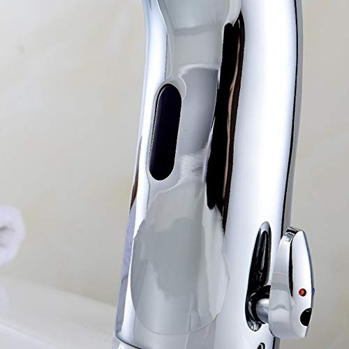 Grifo Mezclador, Grifo de baño, Grifo eléctrico con Sensor automático, sin Contacto, Fregadero de Cocina, Lavabo, batería, grifos mezcladores de Agua fría y Caliente