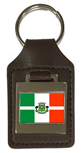 Porte-clés en cuir gravé avec drapeau de l'État de l'Osasco City Sao Paulo