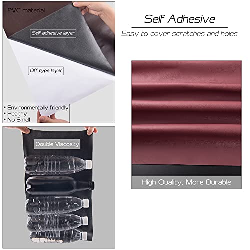 image for BONAIER Leather Repair Patch 17X79 inch Large Self-Adhesive Leather Re