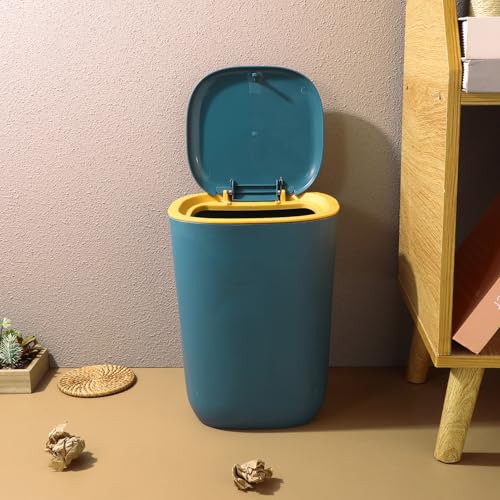 Caneca pequeña para basura rectangular azul miniatura 7