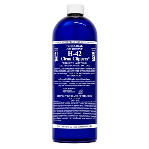 H-42 Professional Clipper Blade Cleaner - Waterless Cleans & Cools 32oz Refill Bottle