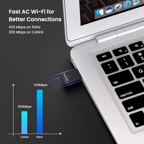 Image of Tenda U9 AC650 Dual Band Wireless USB Adapter for PC, Desktop and Laptop, Mini Size, Plug & Play, Supports Windows XP /7 /8 /8.1 /10