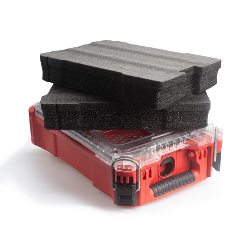 Aulpq Packout foam inserts 48-22-8435 Fits for Milwau-kee Packout Compact Organizer (2 Pcs)