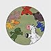 KAQQK Chambre Ronde Tapis Suspendu Chaise Coussin Maison Chambre Chevet Couverture Garçon Fille Dessin Animé Antidérapant Tapis Décoratif Diameter100cm