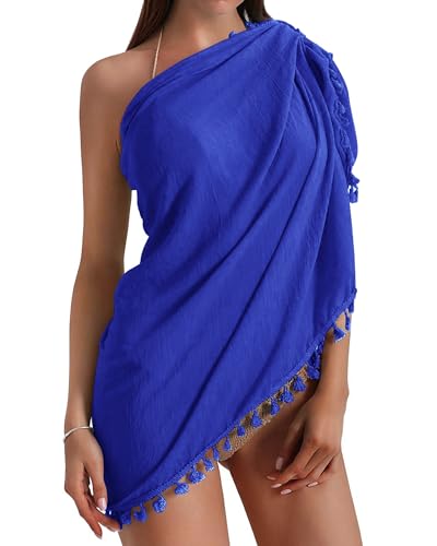 Image of Eicolorte Sarong Cover Up Womens Beach Cover Up Bikini Bathing Suit Swimsuit Swimwear Coverup Sarong Pareo Wraps for Women