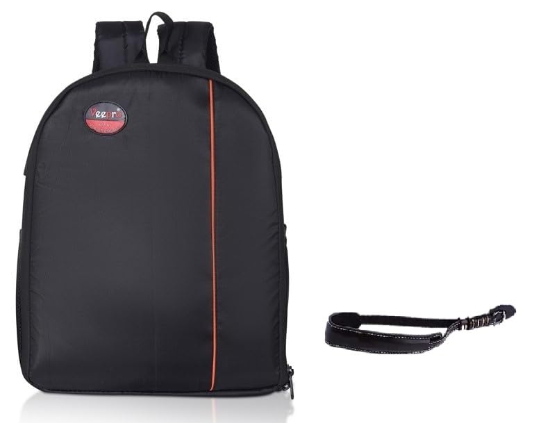 dslr camera backpack bag waterproof shock proof for lens accessories bag for camera black with snap shackle hooks | perfect double camera belt