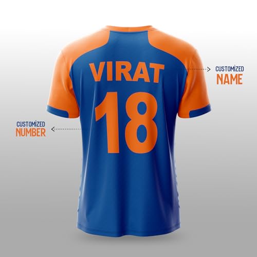 Image of YOURJERSEY India World Cup Jersey Collection 1992-2025 | Customised Cricket Jersey with Name & Number | Sizes 2Y to 4XL | Men, Women & Kids | Breathable Sportswear for Fans T-Shirt