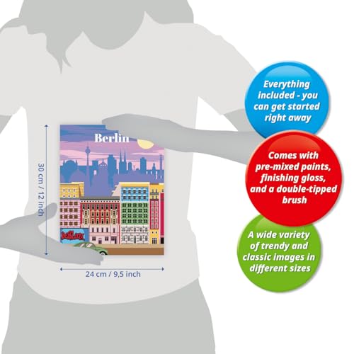 Ravensburger – CreArt 24x30 cm – Adulte – Peinture par numéros – Berlin – Activité détente et créative – 25521