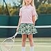 Renewold Athletic Tennis Skorts for Girls Gym Cycling Golf Skirts Bulit in Shorts with Pockets for Daily Party Casual Clothing for Spring Fall Summer Winter Floral Horse Fashion Breathable 5-14 Years