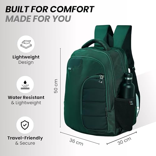 Image of Goldfinch 54L Casual Laptop Backpack | 15.6-inch Casual School College Bag Water Resistant Office Workpack with Front 1 Chain Pocket, 3 Compartments, 2 Bottle Holders for Daily Use Travel, Unisex