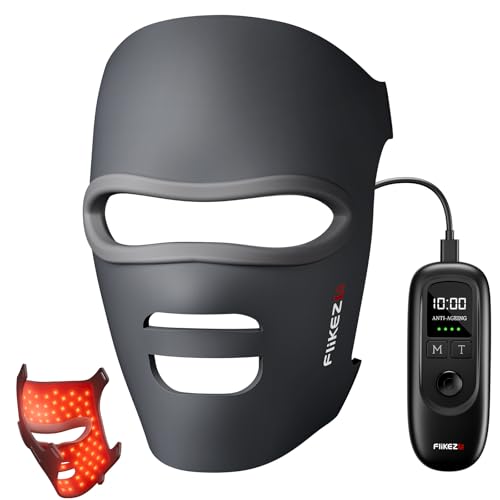 FliKEZE LED Face Mask, Portable Red Light Therapy Lamp Face for R...