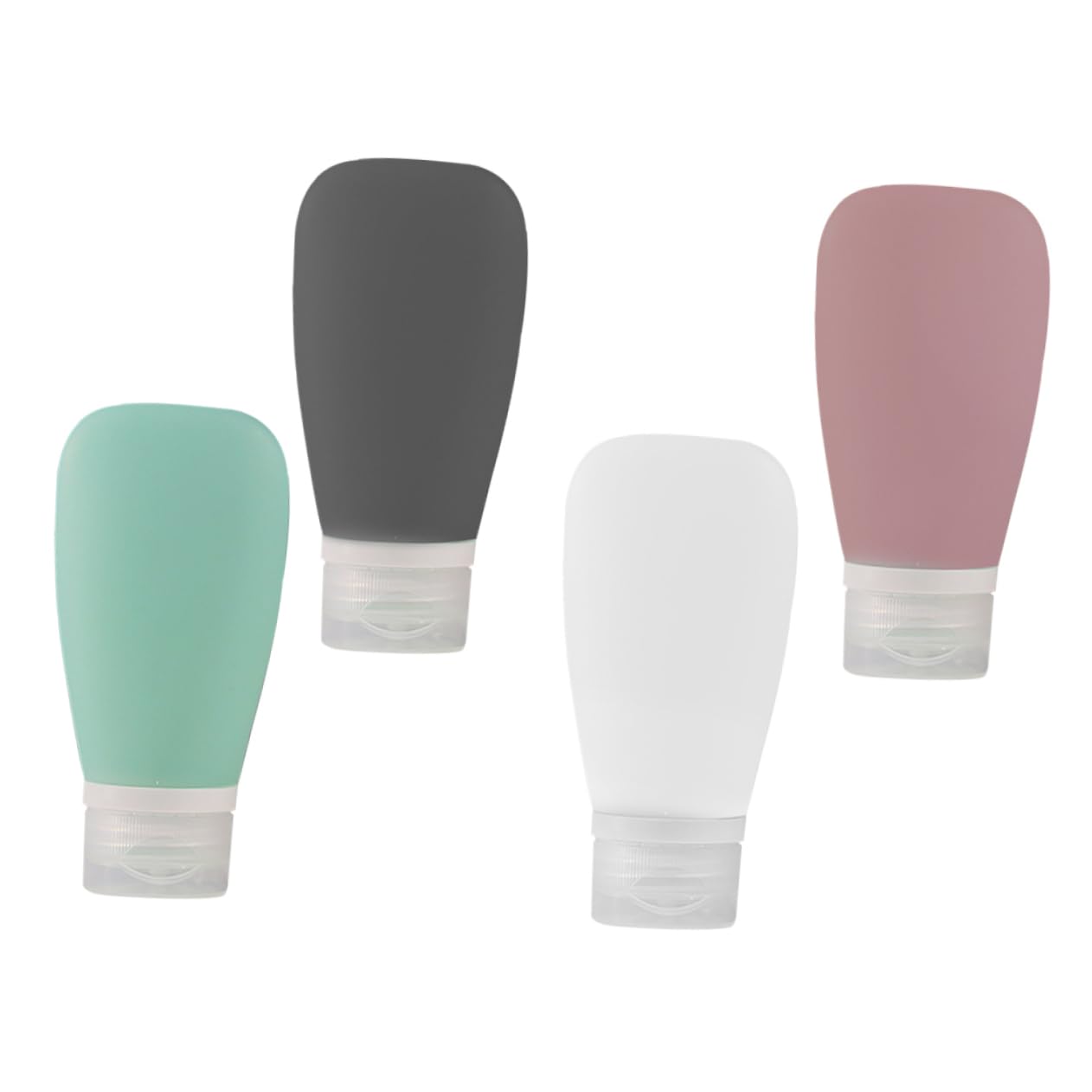 MAGICLULU 40 Piezas Botella de gel de sílice travel bottles shampoo botella comprimible recargable viajar mano loción botellas recargables botella de maquillaje de viaje familiar dispensador