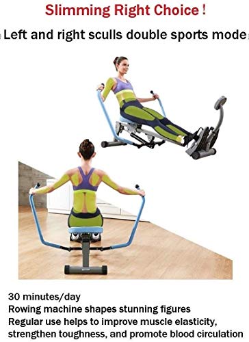 Image of Fitness Equipment Rowing Machines, Rowing Machine,12 Level Adjustable Resistance,Foldable,Double Paddle Hydraulic Rowing Trainer,Silent Small Fitness Equipment,for House Use